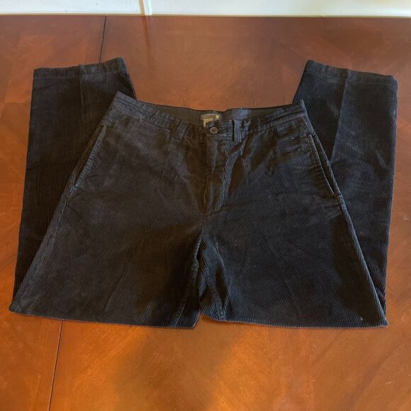Vintage M. Gordon Men's Corduroy Pants 90's 36x32 Black back buttoned pockets - Picture 1 of 11